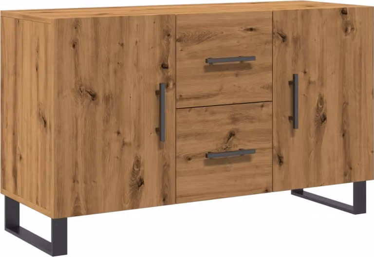 Aparador moderno Syfax de madera y metal en color roble marrón An/P/Al: 100 x 36 x 60 cm