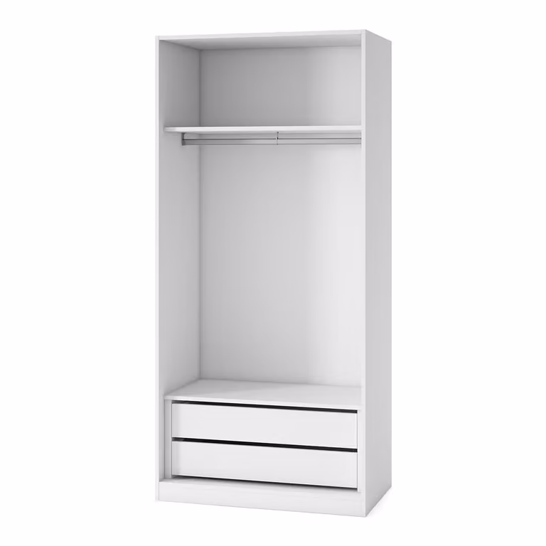 Armario Mio El Corte Inglés blanco con 2 puertas, 1 balda y 2 cajones integrados de estilo moderno