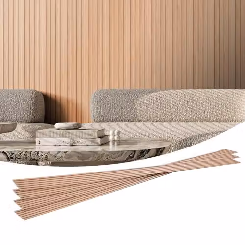 Set de 8 Paneles Acústicos de Listones VEVOR con Efecto Madera en Color Marrón para Decoración de Paredes Interiores, Al x An x P: 245 x 16,6 x 0,9 cm