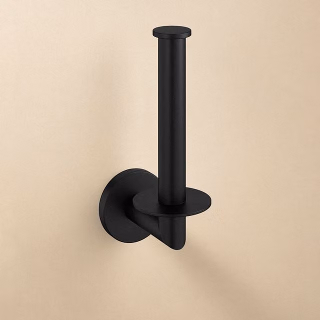 Portarrollos de reserva para pared Cosmic Architect S+ en acero inoxidable color negro