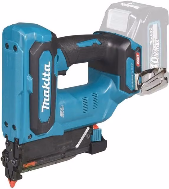 Clavadora sin escobillas Makita PT001GZ 40V Max Li-ion XGT en color negro y azul