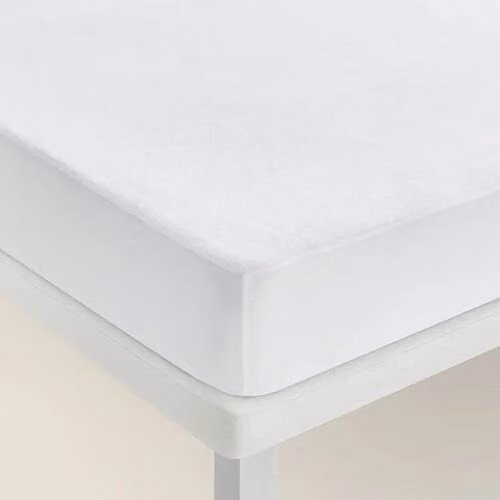 Protector de colchón Pikolin impermeable de rizo con tratamiento de Aloe Vera y algodón, color blanco, An/P/Al: 140 x 190 cm