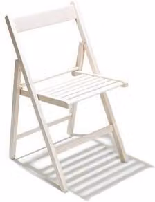 Set de 4 sillas plegables Liberty de madera de haya en color blanco para adultos