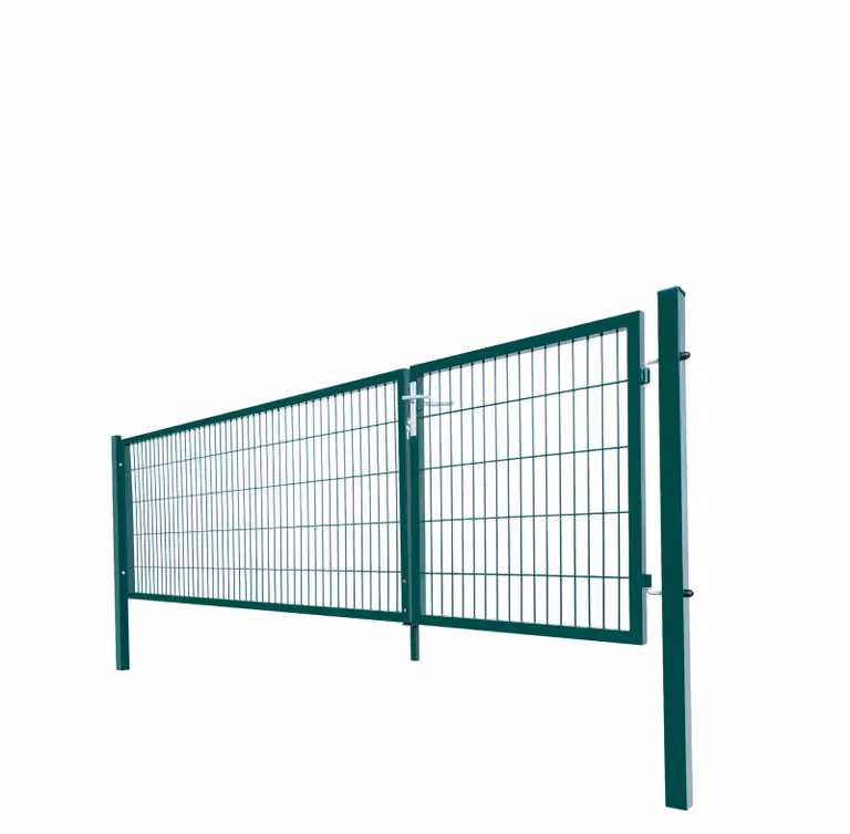 Puerta de jardín de doble hoja Home Deluxe ADITUS en acero galvanizado color verde, An/Al: 350 x 80 cm
