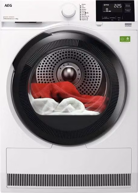 Secadora Aeg Tr8hgbg8b Blanco de 8 kg con Bomba de Calor y Eficiencia A+++