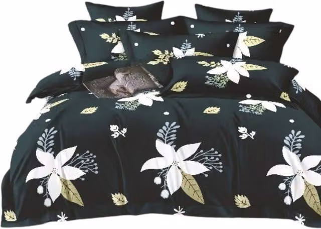 Funda nórdica Parylux Green Garden con diseño floral multicolor en microfibra, An/P/Al: 200 x 220 cm