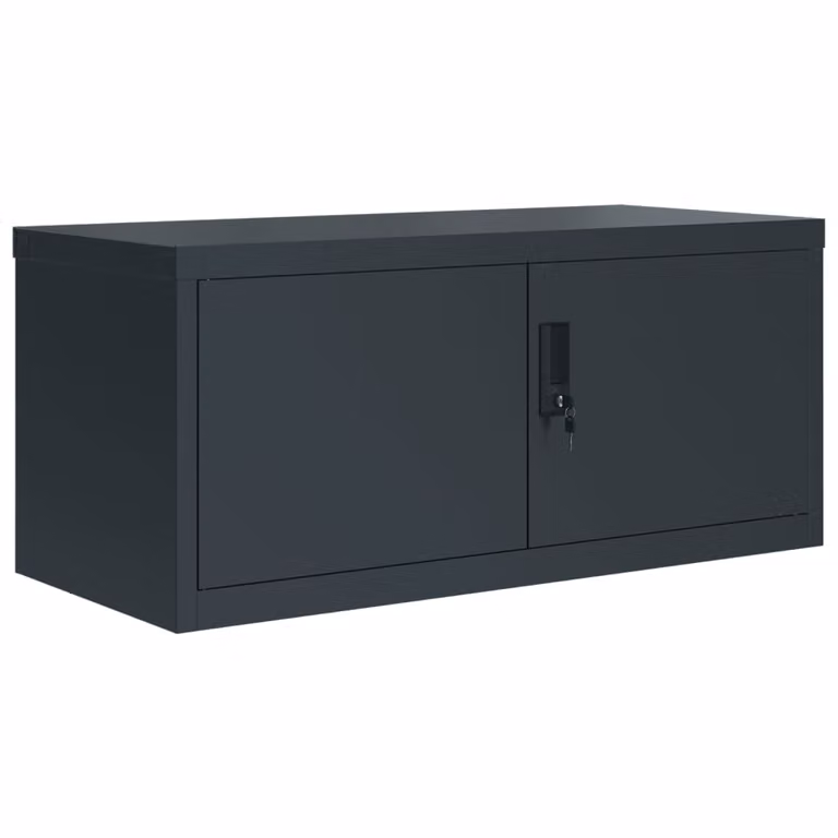 Armario archivador de acero vidaXL en gris antracita con estantes ajustables y cerradura, An/P/Al: 90 x 40 x 130 cm