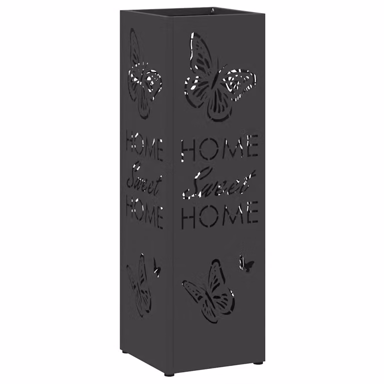 Soporte para paraguas de metal vidaXL en color negro, An/P/Al: 15,5 x 15,5 x 49 cm