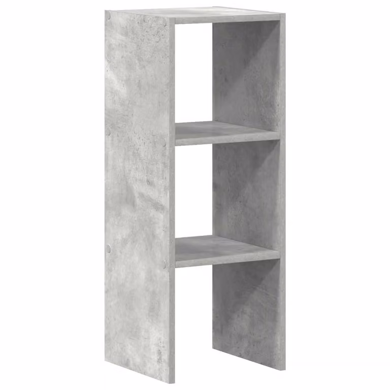 Librería apilable vidaXL de madera y MDF en color gris cemento, An/P/Al: 30 x 30 x 80 cm