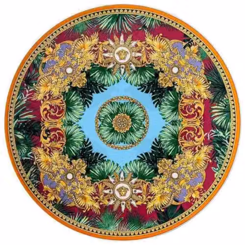 Plato de presentación Versace Jungle Animalier multicolor de porcelana, Diámetro: 33 cm