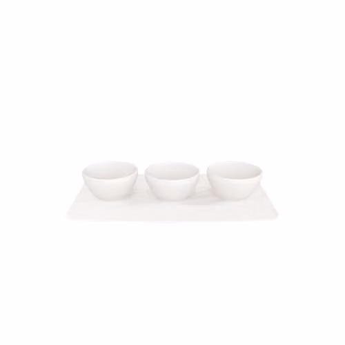 Set de 3 boles para salsas y aperitivos Manufacture Rock de Villeroy & Boch en porcelana blanca