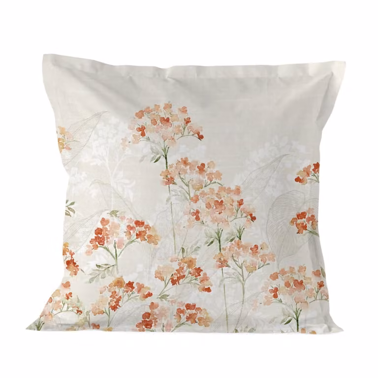 Funda de almohada Happyfriday de algodón con diseño floral multicolor An/P/Al: 80 x 80 x 1 cm