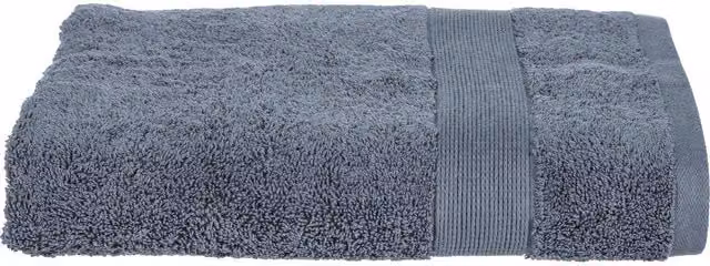 Toalla de ducha de algodón Essentiel de Atmosphera en color gris antracita, An/Al: 70 x 130 cm