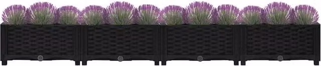 Arriate SYFAX de polipropileno color negro An/P/Al: 160 x 40 x 23 cm