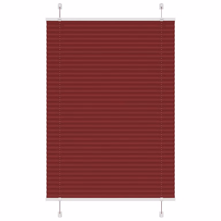 Estor plisado vidaXL de tela semitransparente color rojo, An/Al: 99,4 x 150 cm