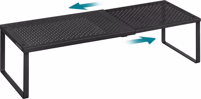 Especiero y organizador extensible SONGMICS de metal negro mate para cocina o armario