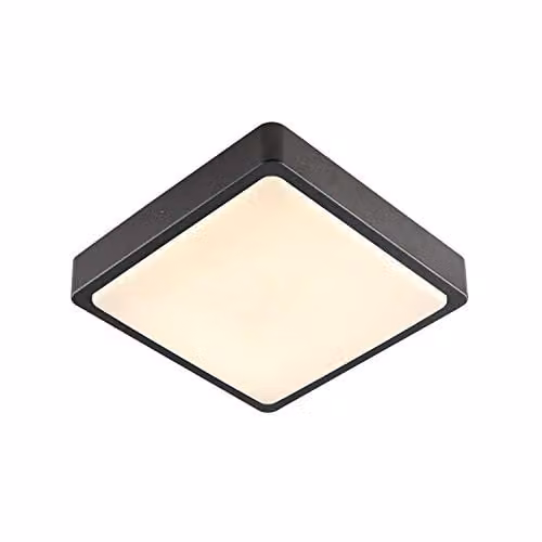 Luminaria LED de superficie SLV Ainos Square Sensor para exterior en color negro con sensor de movimiento y protección IP65 para jardín y terraza