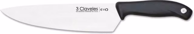 Cuchillo de cocinero 3 Claveles Evo de acero inoxidable con mango de polipropileno, hoja de 20 cm