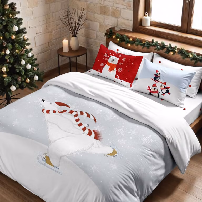Funda nórdica de Navidad Decolores Home multicolor en poliéster, An/P/Al: 220 x 220 cm