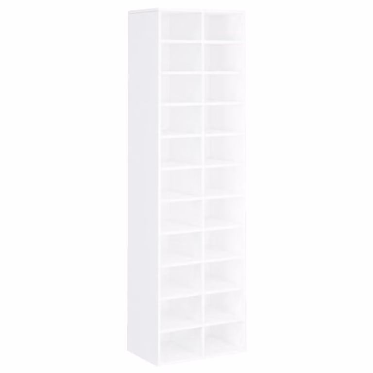 Armario zapatero Maison Chic de madera en color blanco con acabado mate An/P/Al: 54 x 34 x 183 cm