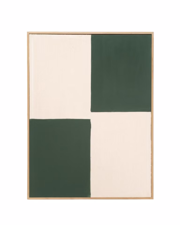 Cuadro decorativo abstracto Decowood multicolor con marco de madera marrón, An/Al: 80 x 100 cm