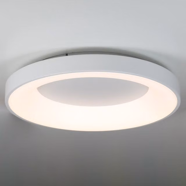 Plafón LED Philips de diseño circular en metal con temperatura de color seleccionable, 40W y 5000 lm, Diámetro: 50 cm
