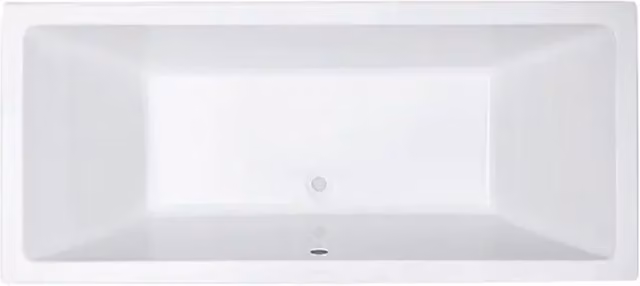 Bañera rectangular Camargue de acrílico en color blanco, An/P: 180 x 80 cm