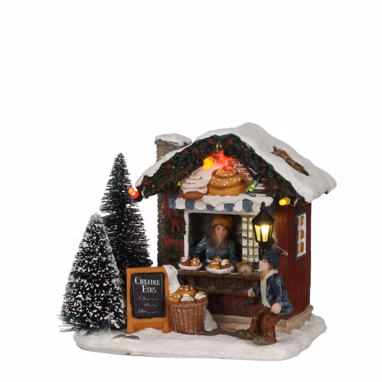 Pueblo navideño en miniatura multicolor LuVille Al 12 cm x An 10,5 cm x P 8,5 cm