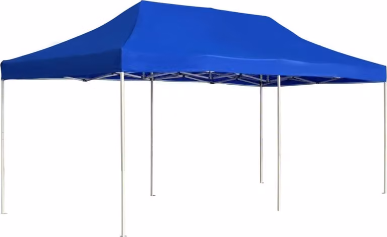 Carpa plegable profesional Syfax de aluminio y PVC en color azul, An/P/Al: 600 x 300 x 307 cm
