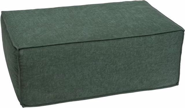 Otomana Mendler para sofá en color verde con tapizado de tela y funda extraíble, An/P/Al: 97 x 38 x 70 cm