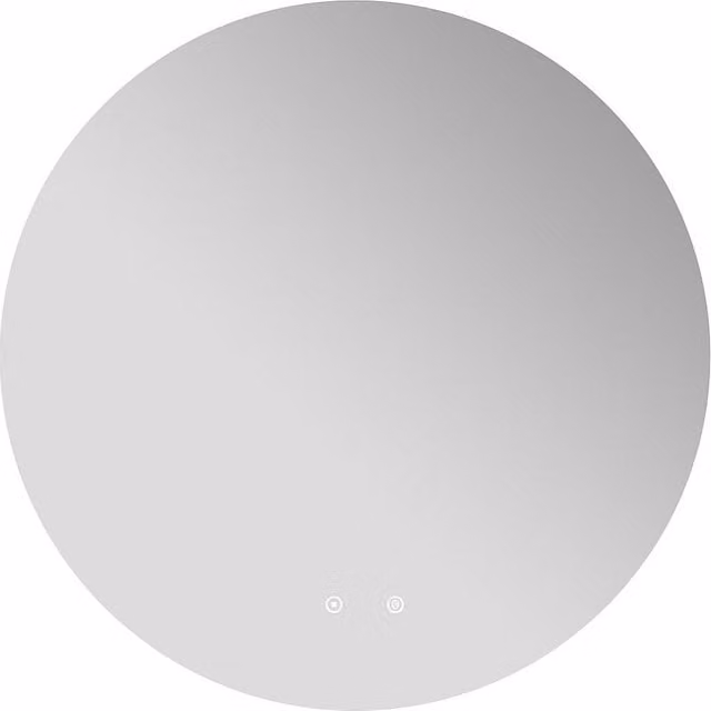 Espejo de baño ovalado Romula con luces LED, función antivaho y sensor táctil en color plata