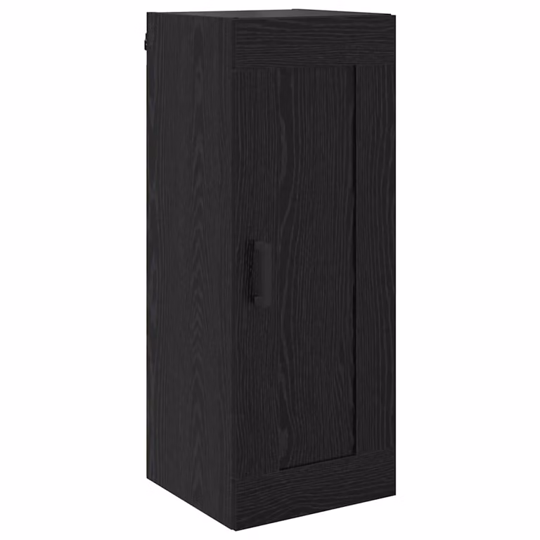 Armario de pared moderno vidaXL en roble negro y marrón con estantes internos y puertas batientes An/P/Al: 34,5 x 34 x 90 cm