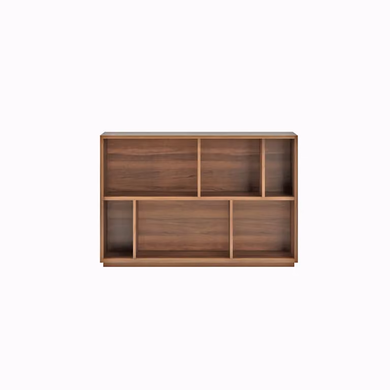 Estantería librería Herdasa de diseño moderno en MDF color marrón mate, An/P/Al: 80 x 32 x 119 cm