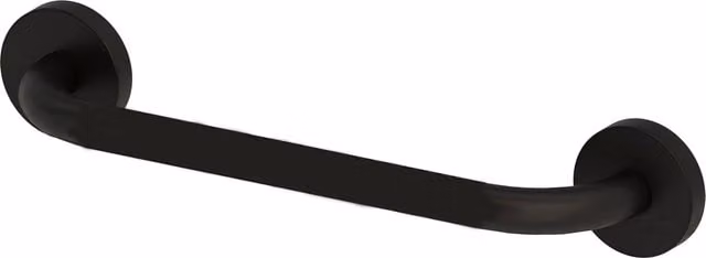 Asidero para baño liso Beltrán en metal negro mate de 35 cm