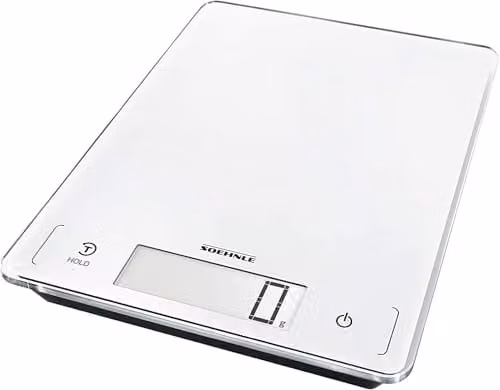 Báscula de cocina digital Soehnle Page Profi 300 en blanco con función hold y tara