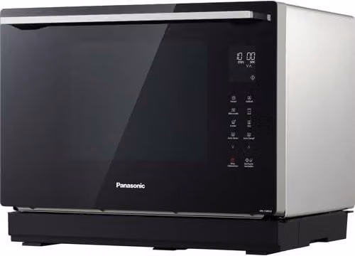 Horno microondas combinado 4 en 1 Panasonic con función de vapor en acero inoxidable negro y plata