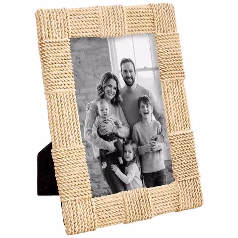 Portafotos Wanderlust Deco estilo boho color beige para fotos de 10x15 cm, An/P/Al: 14,7 x 1,7 x 19,7 cm