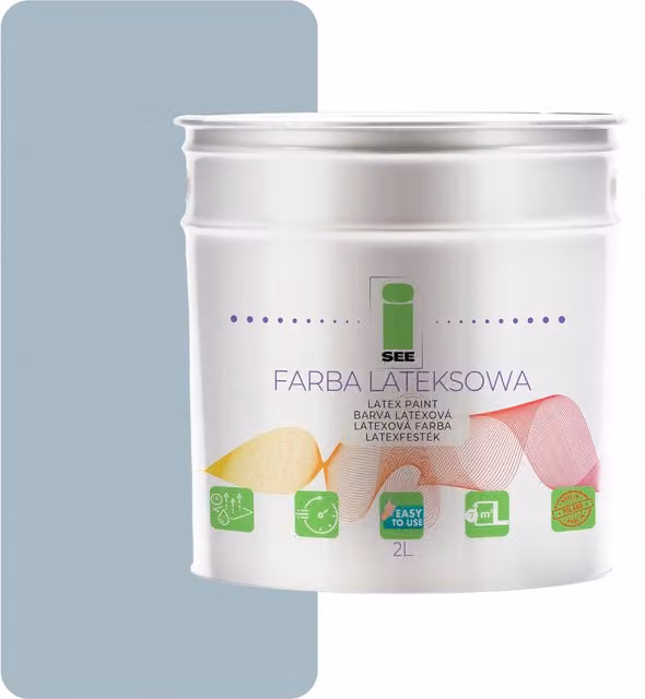 Pintura de látex PL mate para paredes, base agua, color gris, 2 l
