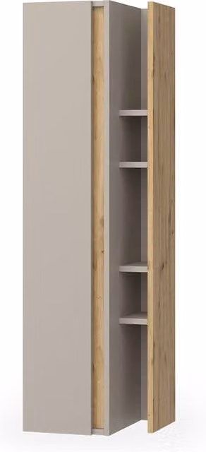 Armario de baño Vicco Edelin en color beige y blanco con puertas con estante abierto, An/P/Al: 35 x 20 x 120 cm