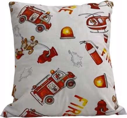 Funda de almohada infantil Jaśka de Doratex con diseño de vehículos en algodón multicolor, An/P: 40 x 40 cm