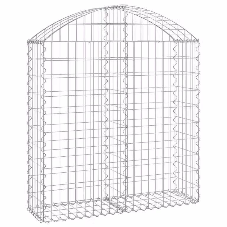 Cesta gavión Syfax con forma de arco en hierro galvanizado color plata An/P/Al: 100 x 30 x 100/120 cm