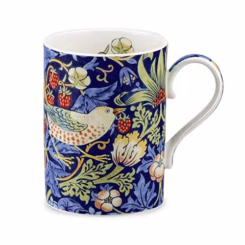 Taza de porcelana Royal Worcester con diseño floral en azul y multicolor, 0,35 l