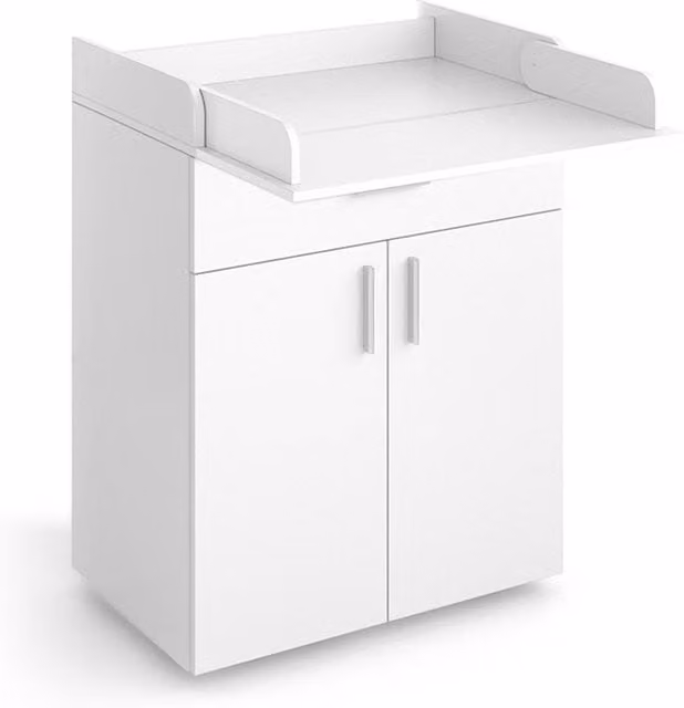 Cómoda cambiador Lena de Vicco en color blanco, An/P/Al: 101.5 x 75.2 cm