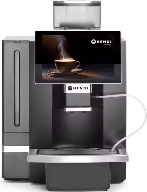 Cafetera automática Hendi con pantalla táctil, 3000 W y función de preinfusión en color negro