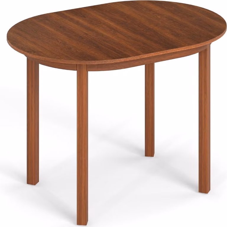 Mesa de comedor ovalada Northix de madera de nogal en color marrón, An/P/Al: 120 x 78 x 77 cm