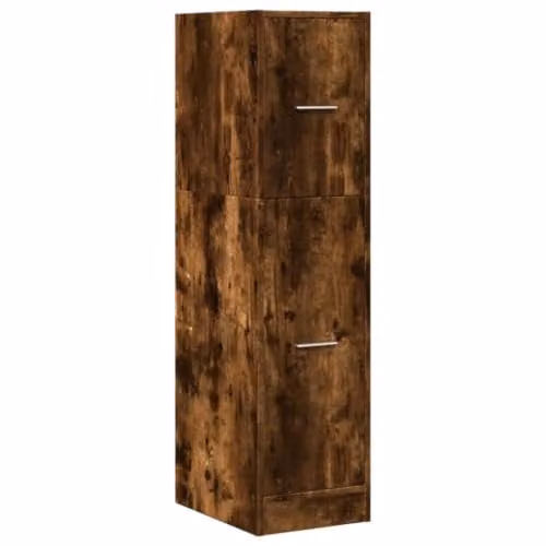 Armario de boticario multifuncional Helloshop26 en madera de roble color marrón An/P/Al: 30 x 41 x 118 cm