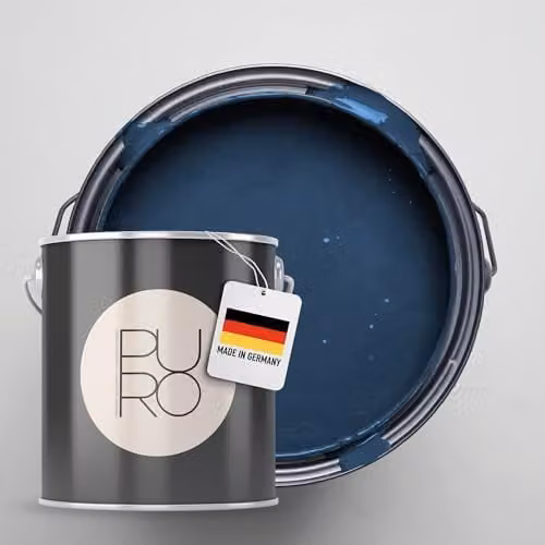 Pintura mural Livingwalls PURO de alta opacidad en acabado mate color azul, 5 l