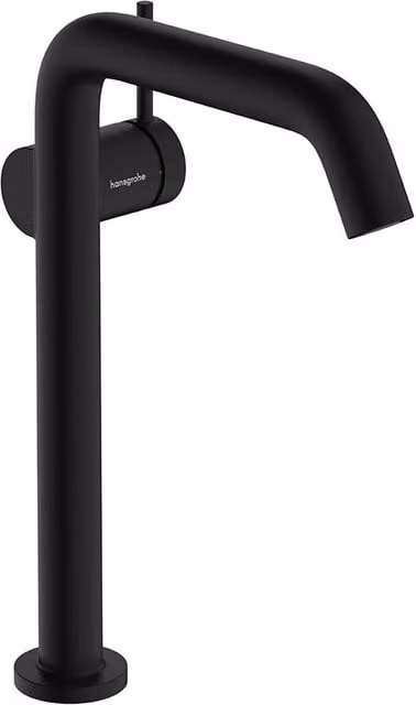 Grifo monomando alto para lavabo Hansgrohe CoolStart Tecturis S Fine 240 en negro mate