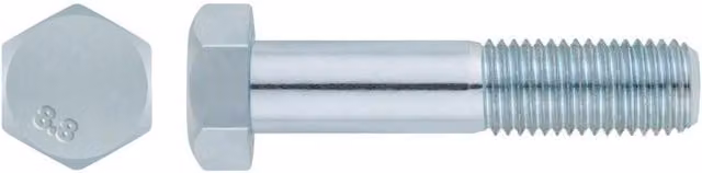 Tornillo con cabeza hexagonal DIN931 clase 8.8 galvanizado CHAVESBAO color plata
