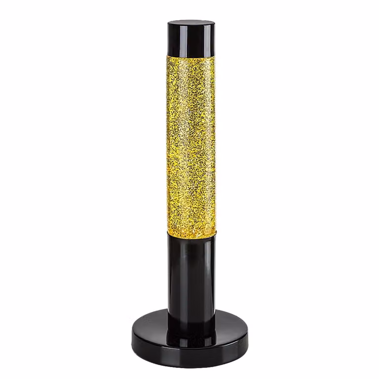 Lámpara de mesa LED Rabalux Lavastic para niños en metal y vidrio color negro y dorado